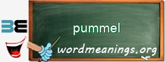 WordMeaning blackboard for pummel